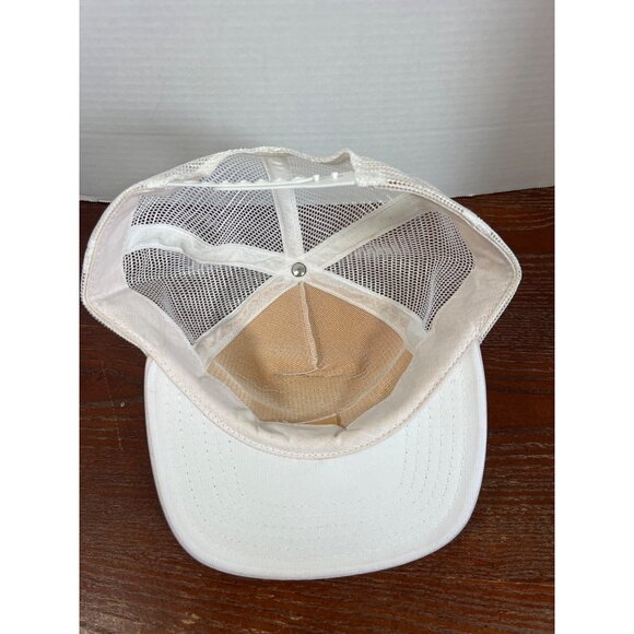 Vintage Transco White Mesh Snapback Cap With Embroidered Leaf Design X3 - Picture 3 of 3